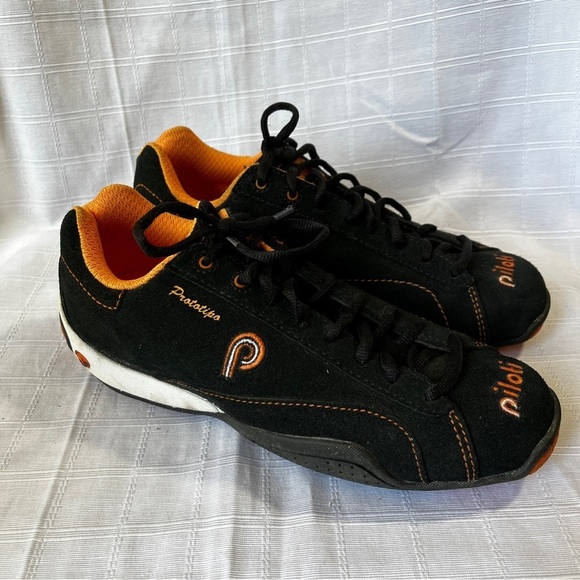 Piloti Other - Piloti Prototipo Black and Orange Suede Driving Shoes Men's 6.5 Racecar Quality